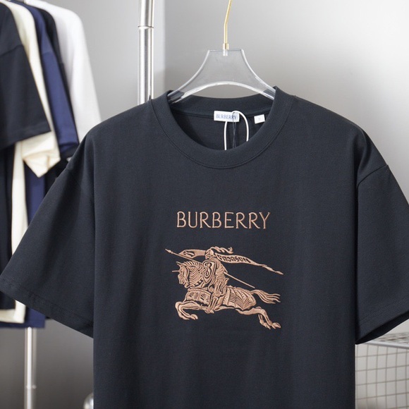 Burberry Black and Tan Graphic Tee